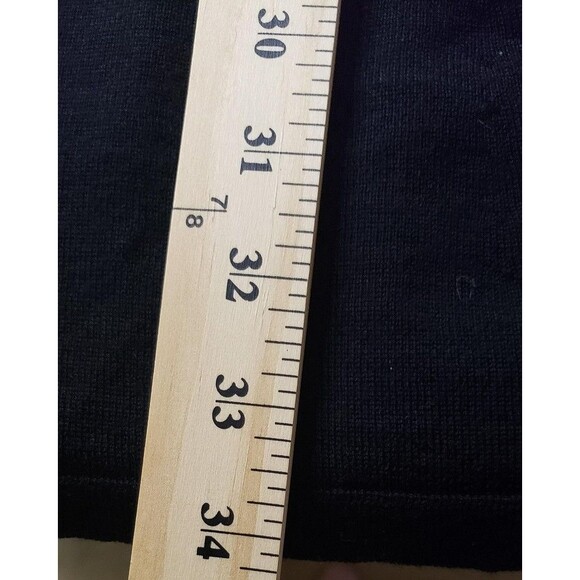 Eileen Fisher Sweater M Black 100% Merino Wool Long Sleeve Pullover Knit Casual - Picture 7 of 7